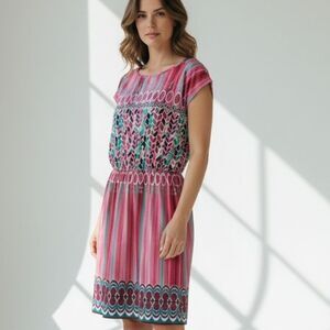 Laundry by Design 70's Style Patterened Dress